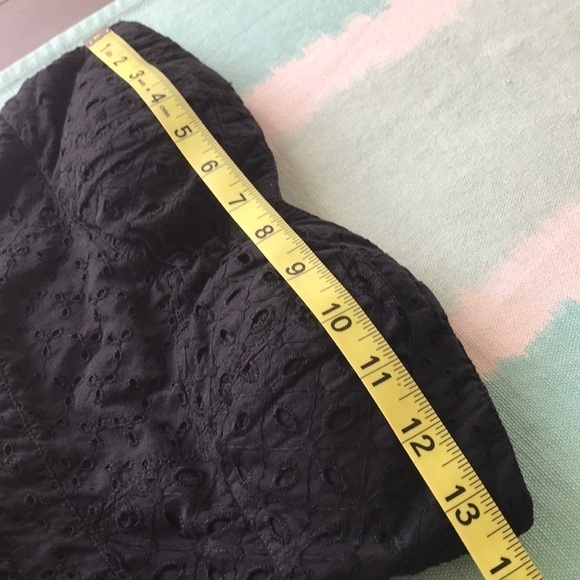 American Eagle Black Strapless Eyelet Mini Dress - Picture 9 of 11